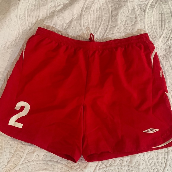 Red Umbro Soccer/Swim Shorts - Picture 1 of 4